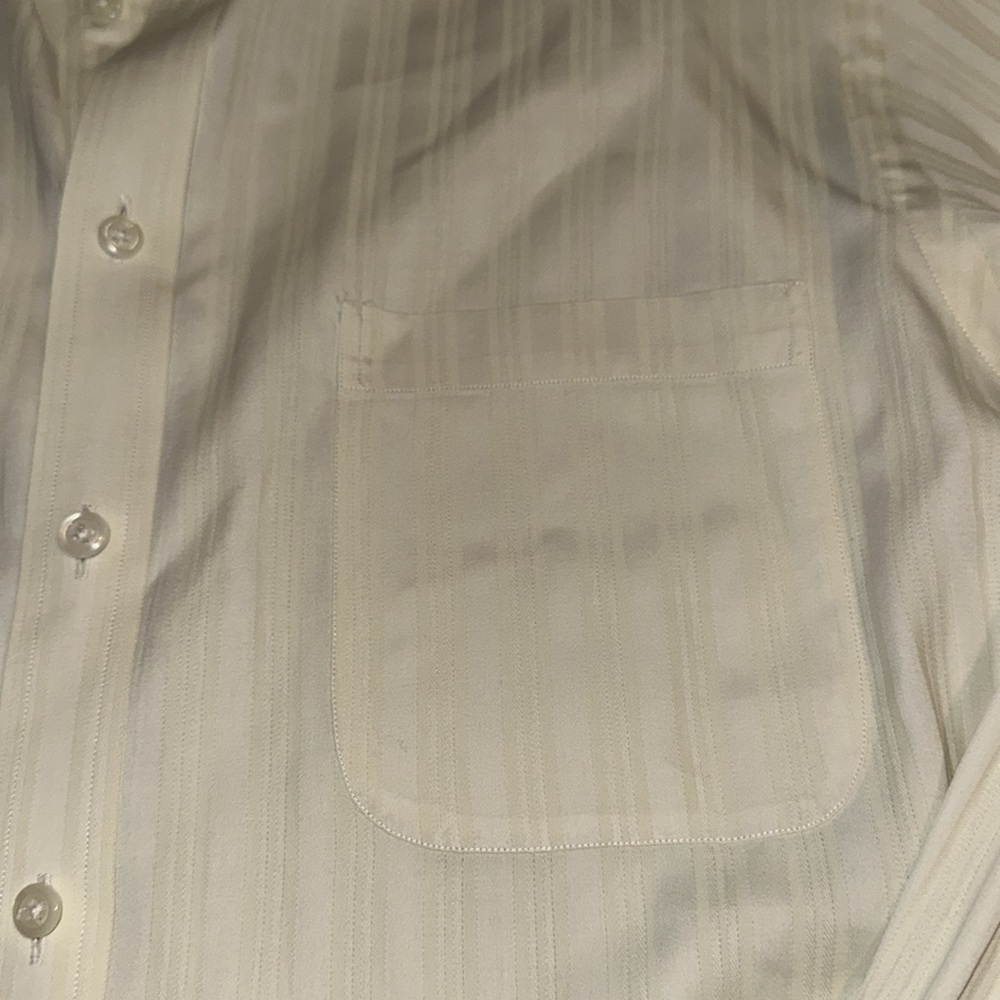 Paul Fredrick Men’s Ivory 16.5 - 36 100c Two Ply Pinpoint Oxford, 100% cotton - Picture 3 of 4